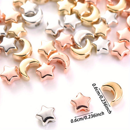 AB Shiny Romantic Heart Acrylic Spacer Beads