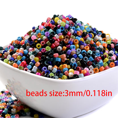 10g 3mm Multicolor Glass Beads