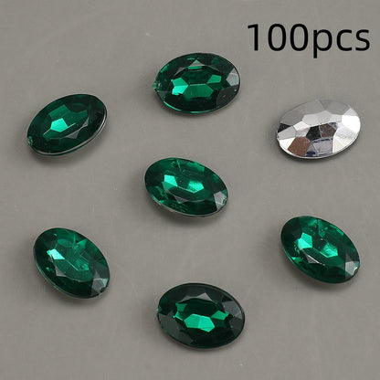 Rainbow Stripe Acrylic Big Hole Spacer Beads