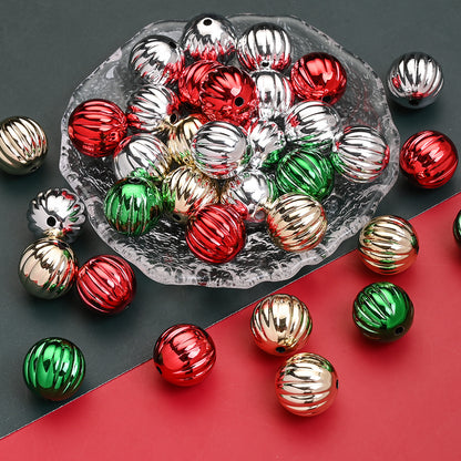16mm Christmas Pumpkin Acrylic Beads