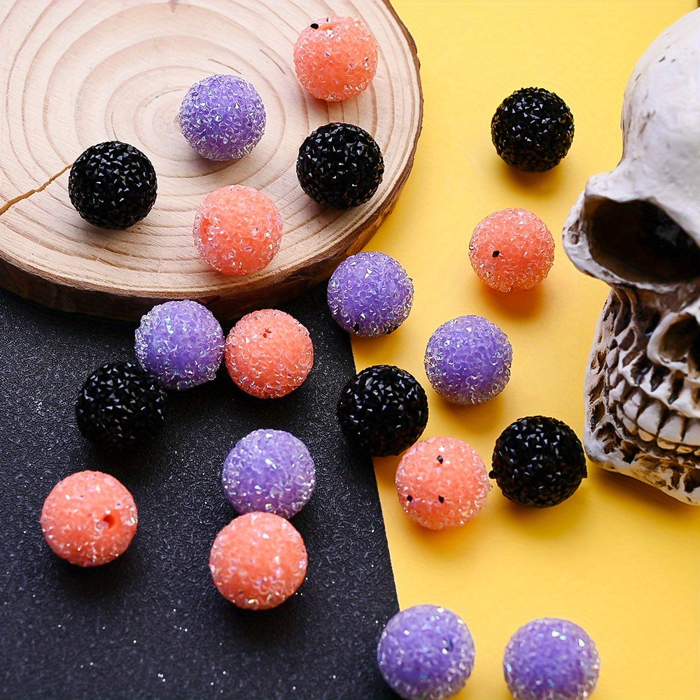 Halloween Frosted Rhinestone Ball Beads
