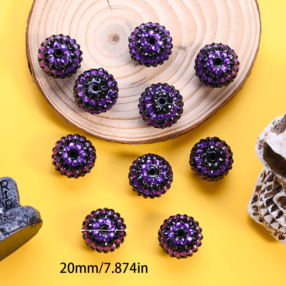 20mm Halloween Rhinestone Ball Beads
