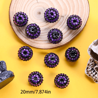 20mm Halloween Rhinestone Ball Beads