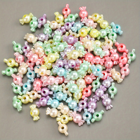 100pcs 8x14mm Candy-Colored Acrylic Beads