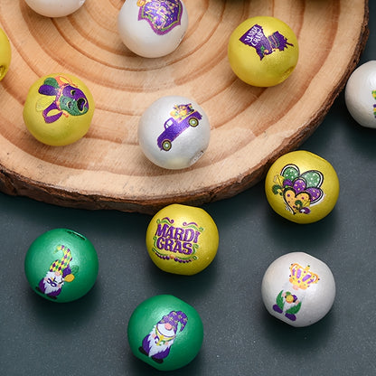 10pcs/set 16mm Carnival Wooden Beads