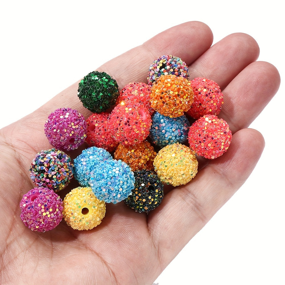 200pcs 15mm Silicone Beads Random Mix Round Spacer Silica Gel Beads For Making Keychain Bracelet Necklace DIY Pen Bag Pendant Jewelry Making Supplies