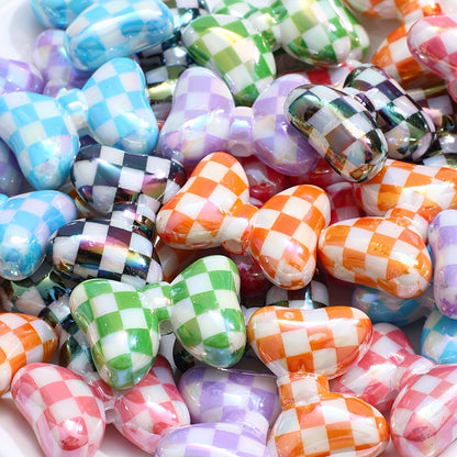 Shining Faceted Flat Wheel Acrylic Beads