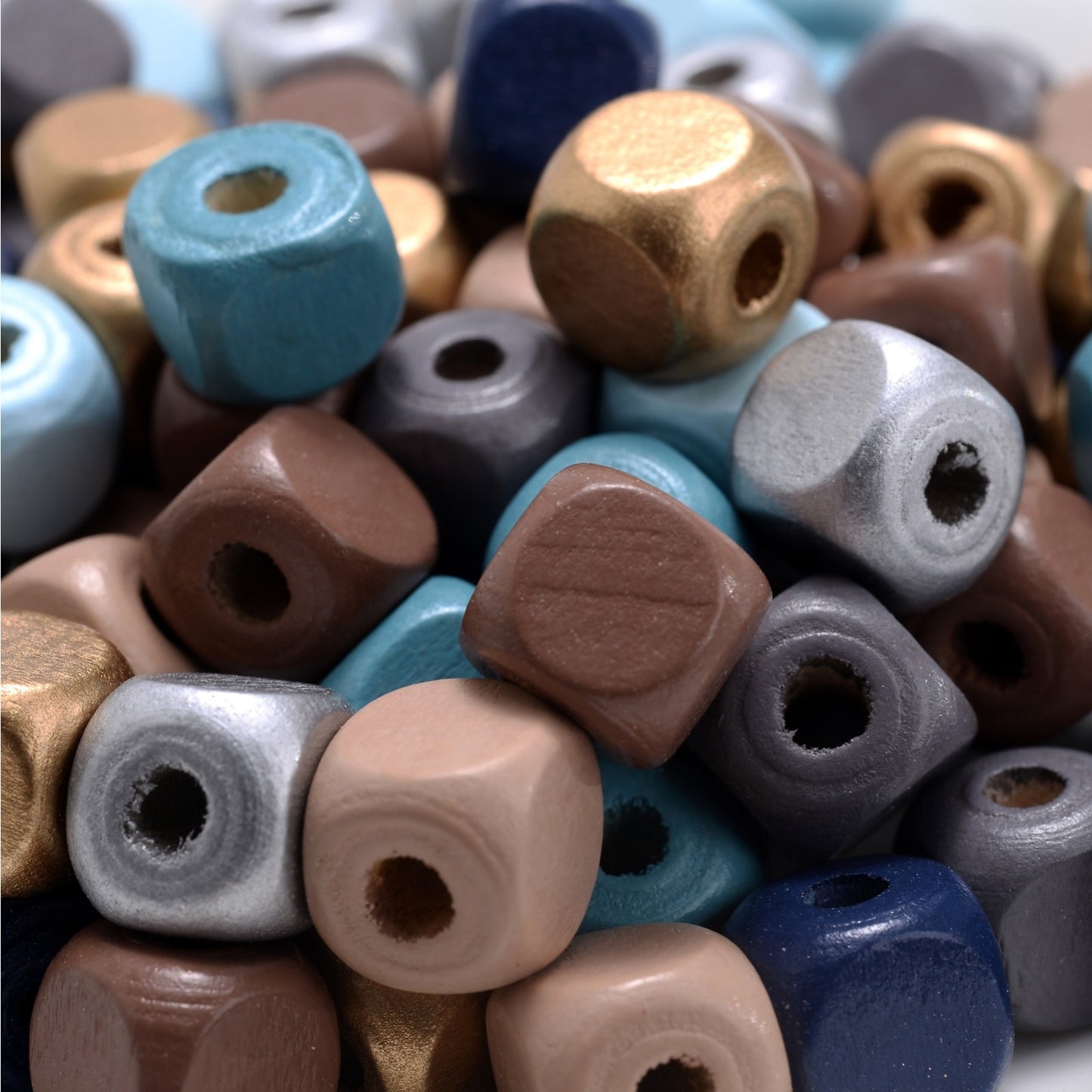 20/50/80/100/150/300pcs Morandi Color Wooden Beads Set