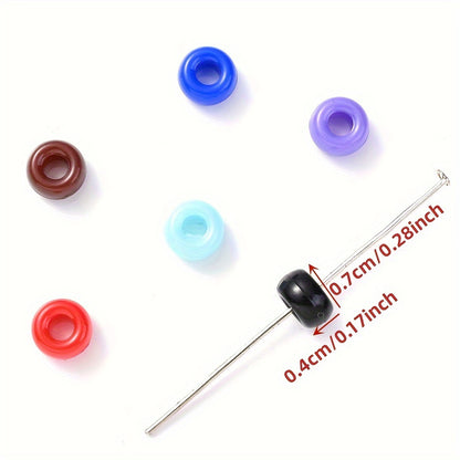 100pcs 7mm Solid Color Acrylic Beads