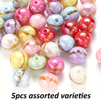 Large Hole Round CCB Spacer Beads