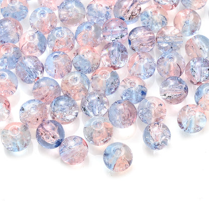 Gradient Crackle Glass Spacer Beads