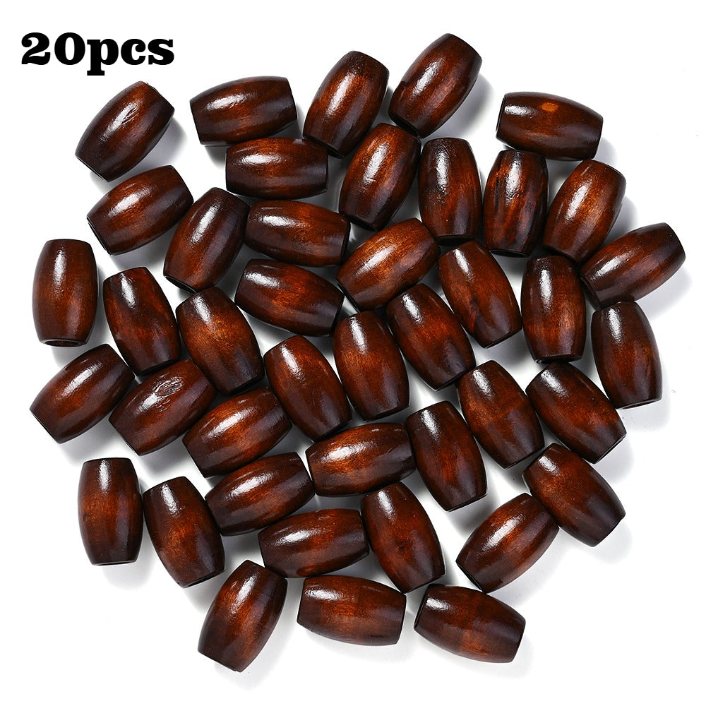 Vintage Large Hole Wooden Tube Beads