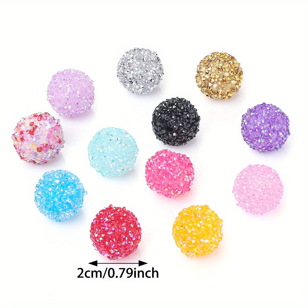 20mm Rhinestone Ball Spacer Beads