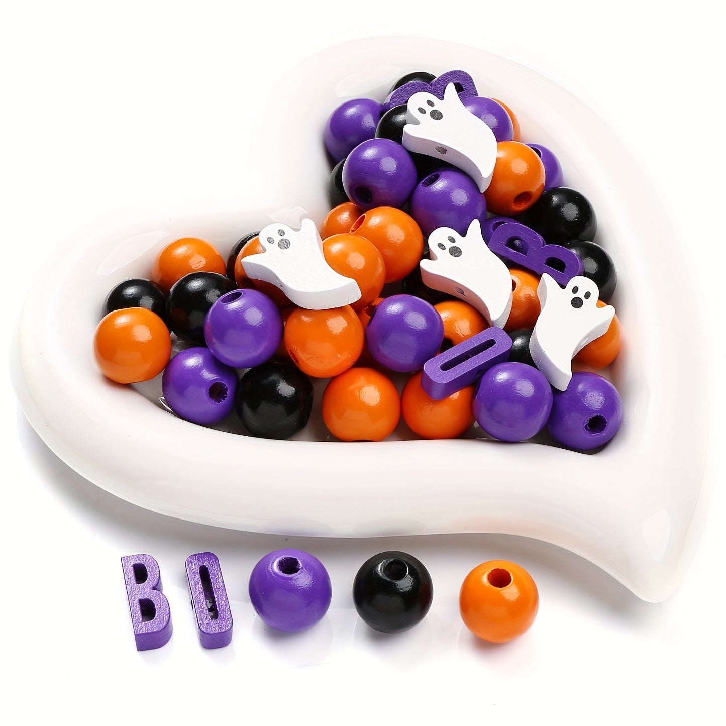 Halloween Color Glass Spacer Beads