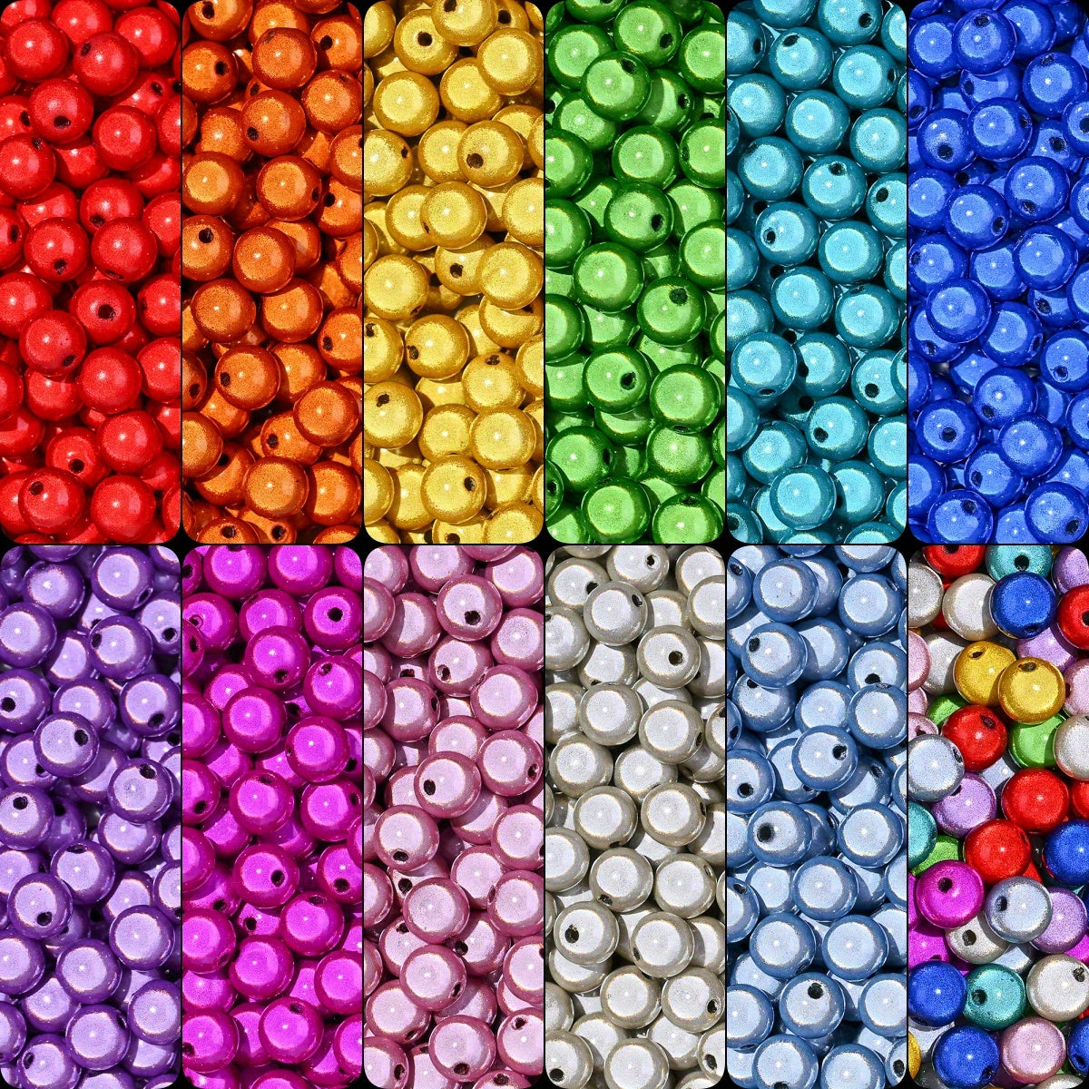 3D Illusion Reflective Acrylic Beads