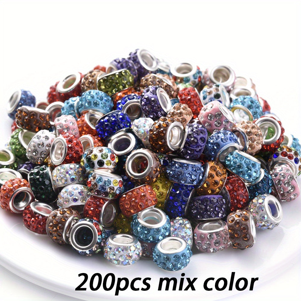 Rhinestone Wheel Rondelle Spacer Beads