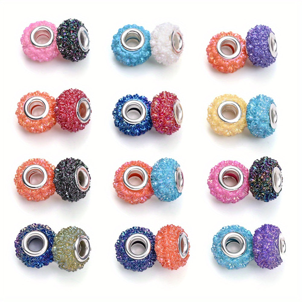 9×15mm Rose Flower Acrylic Beads