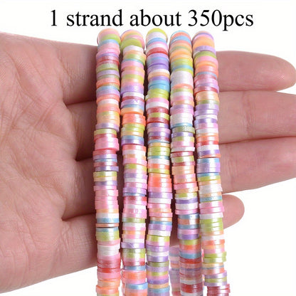 1 Strand 6mm AB Shiny Heishi Clay Beads