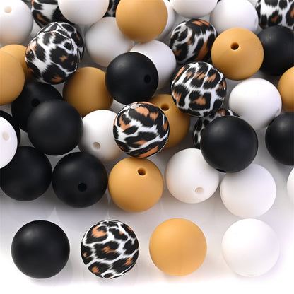 15mm Gradient Round Silicone Beads