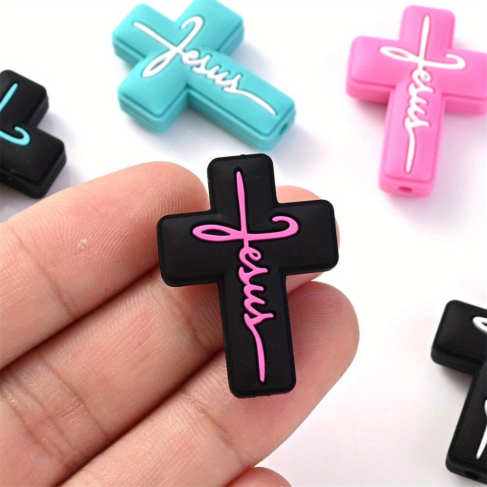 Cross Silicone Focal Beads