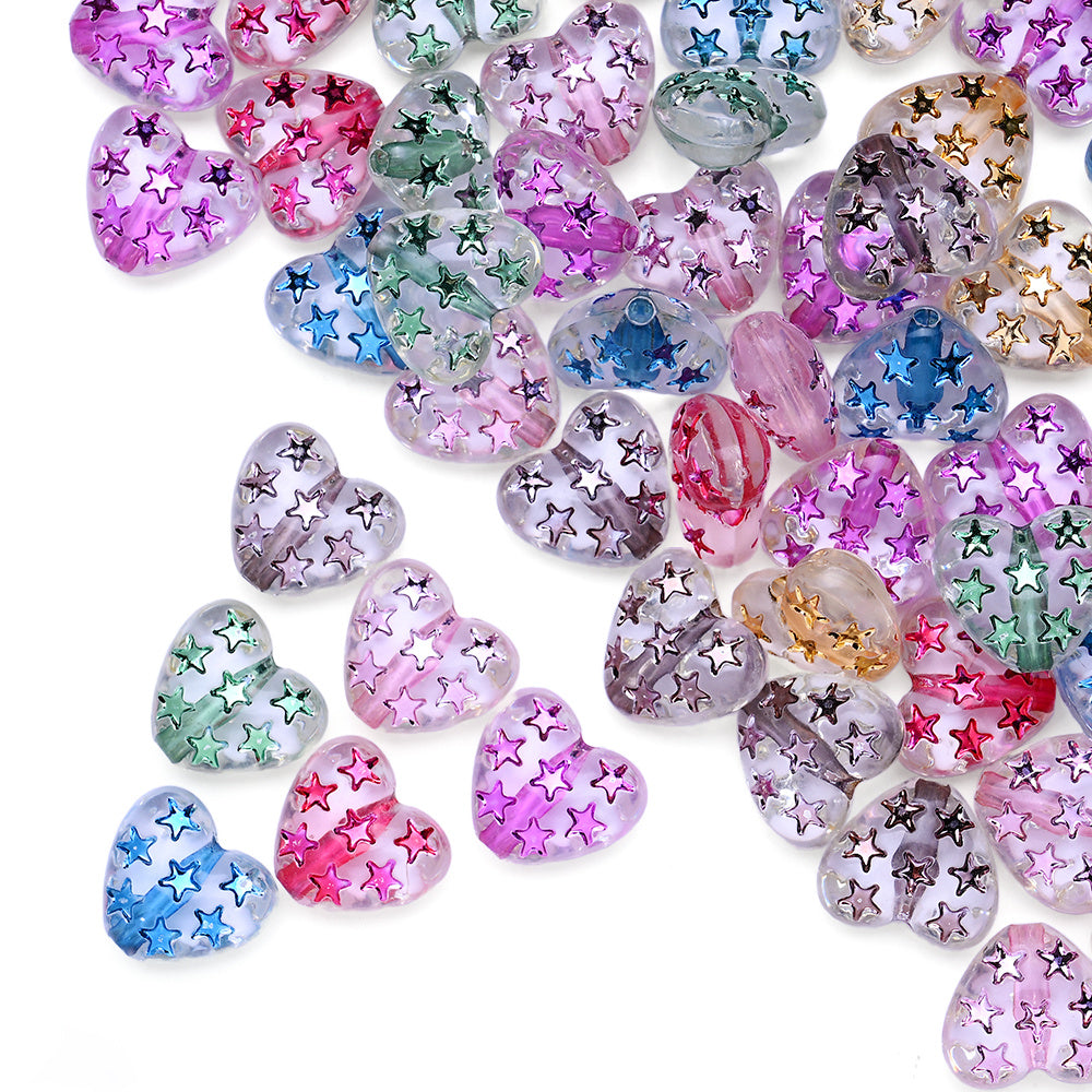 17.5x20mm Sanding Heart Acrylic Beads