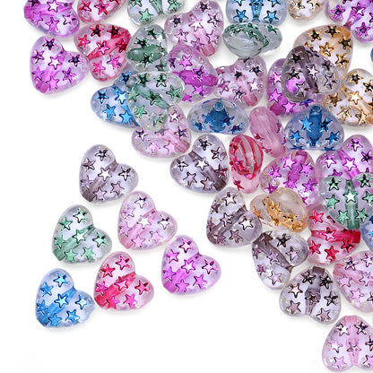 17.5x20mm Sanding Heart Acrylic Beads