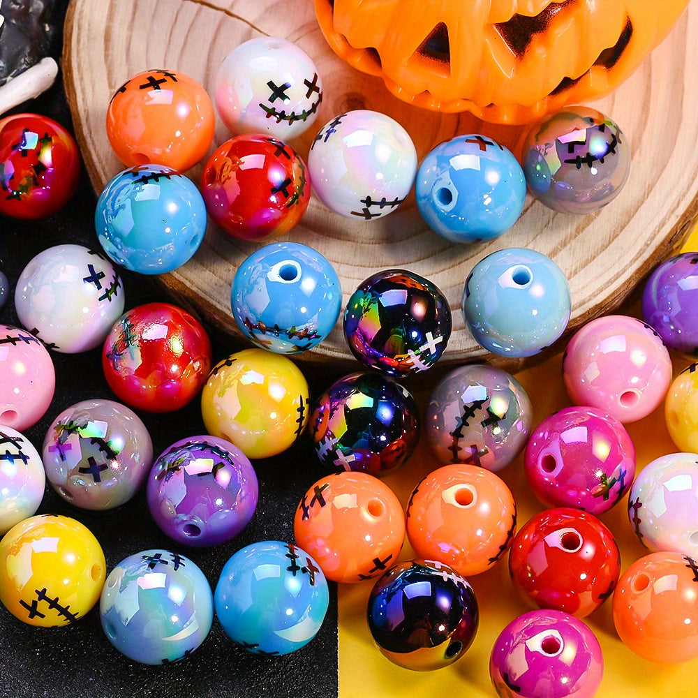 Halloween Print AB Acrylic Beads