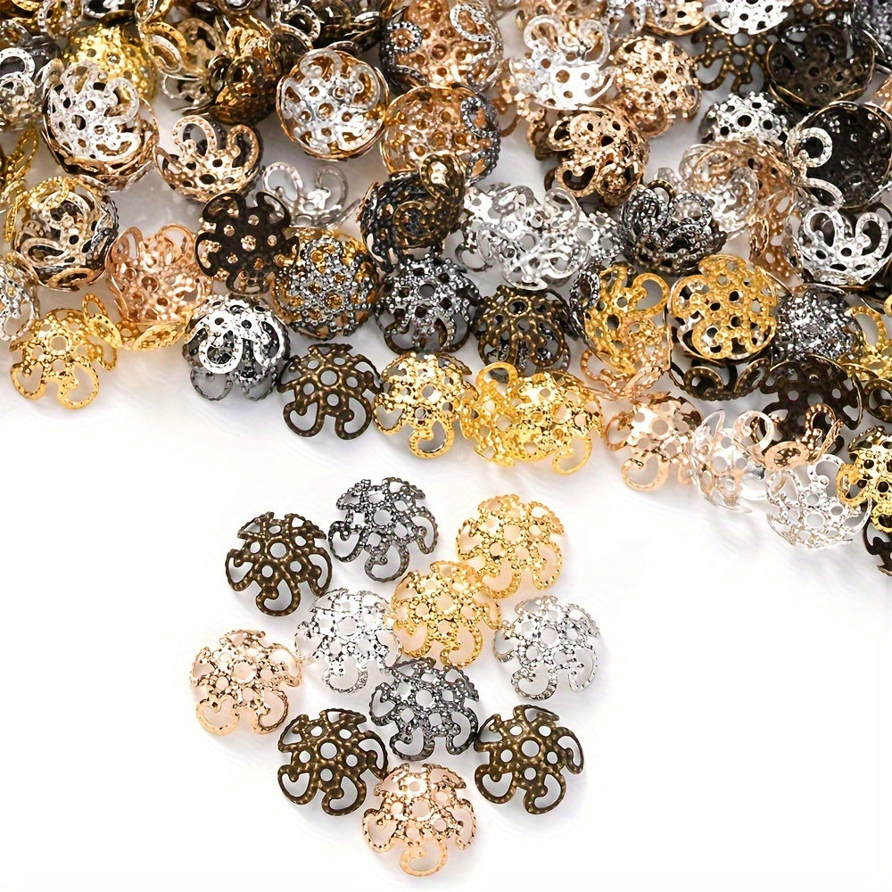 100pcs 8mm Flower Torus Bead Caps
