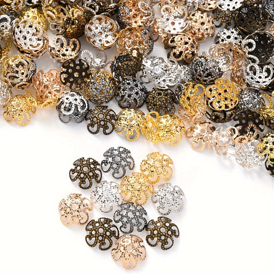 100pcs 8mm Flower Torus Bead Caps