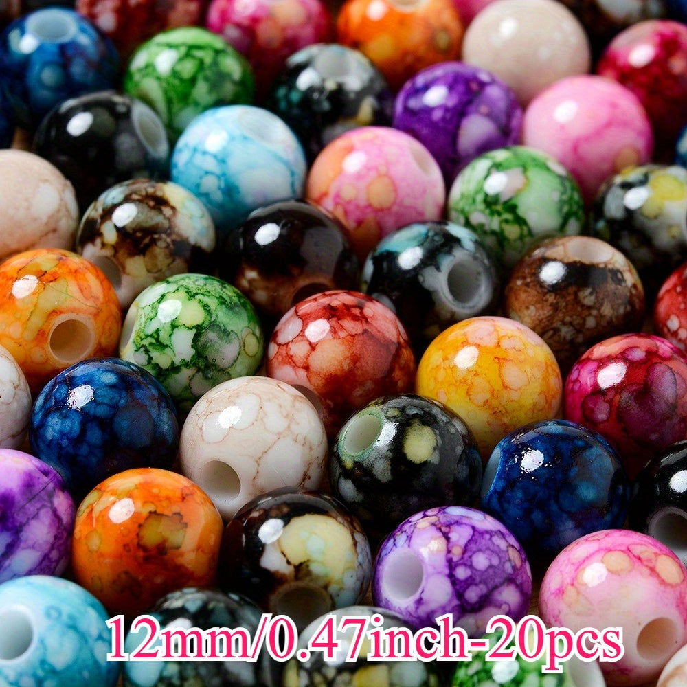 Gradient Round Acrylic Spacer Beads
