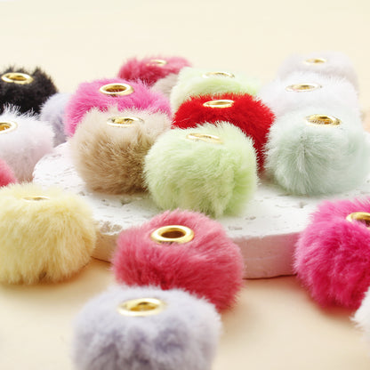 20mm Plush Pompom Focal Beads