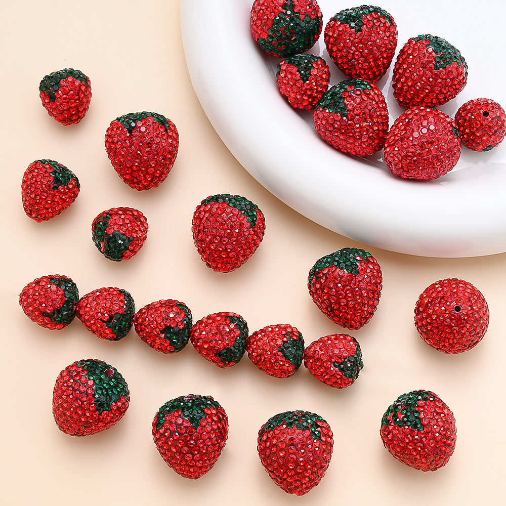Red Strawberry Soft Clay Beads