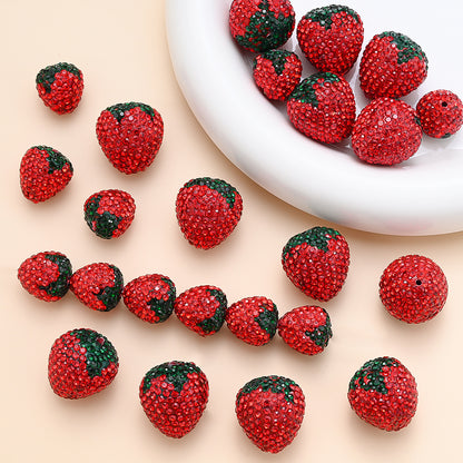 Red Strawberry Soft Clay Beads