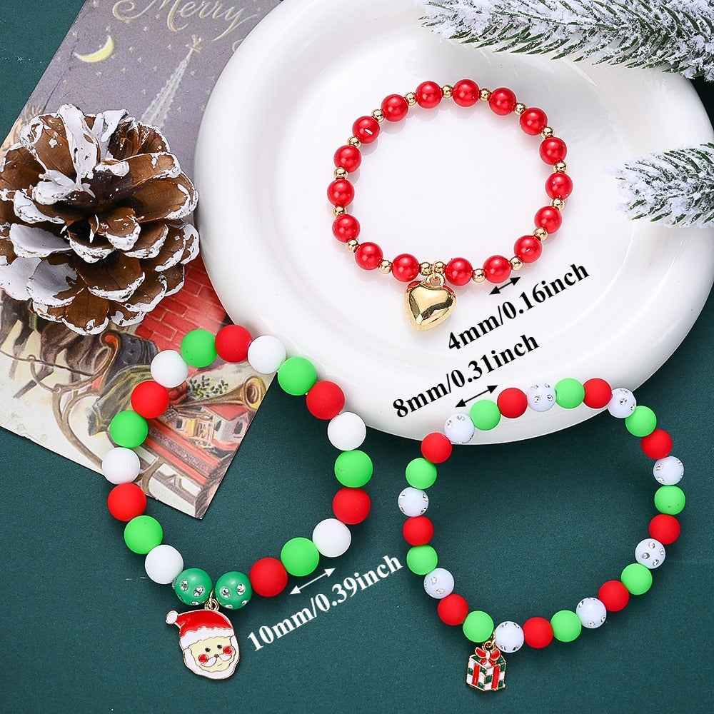 Christmas Acrylic Bracelet Beads Set
