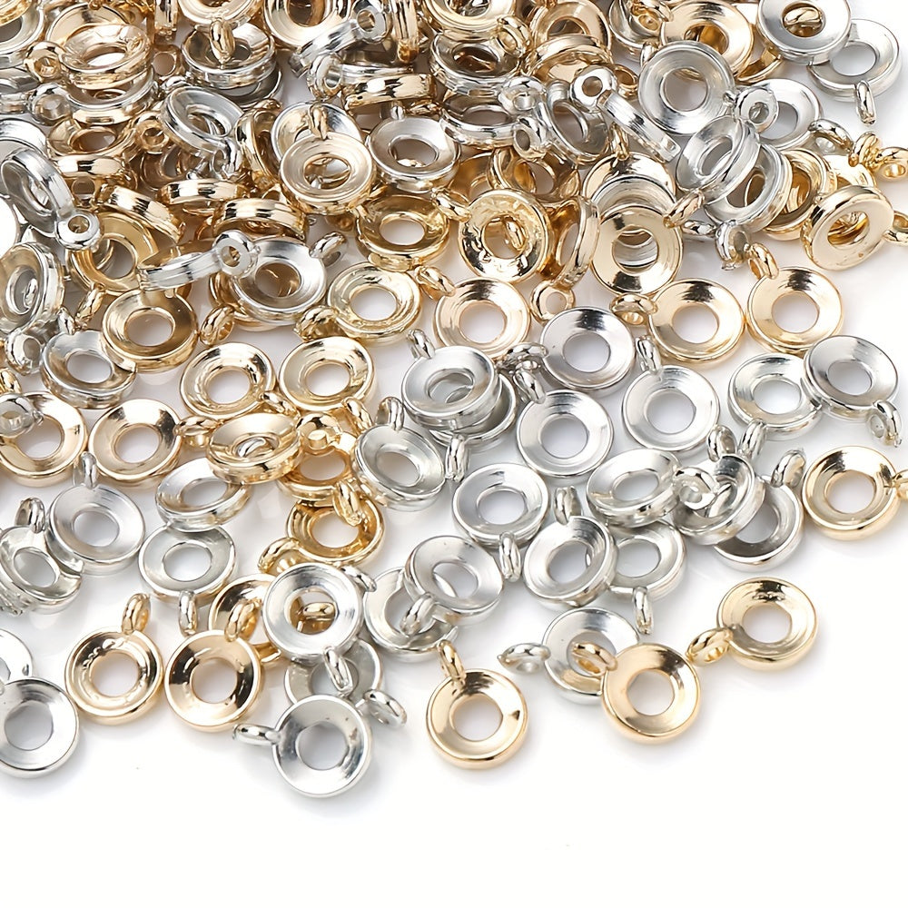 Rhinestone Four Petal Flower and Pearl Acrylic Beads Set