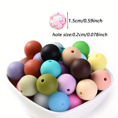 15mm Leopard Butterfly Sunflower Silicone Print Focal Beads