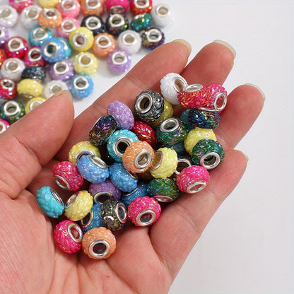 Mixed Color Resin Flat Round Beads