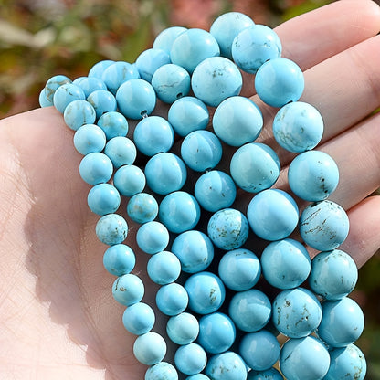Blue Stone Round Spacer Beads