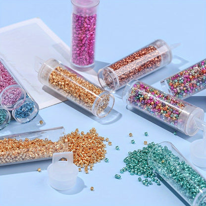 2mm Antique Color Glass Tube Beads