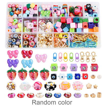 Colorful Acrylic Beaded Keychain Kit