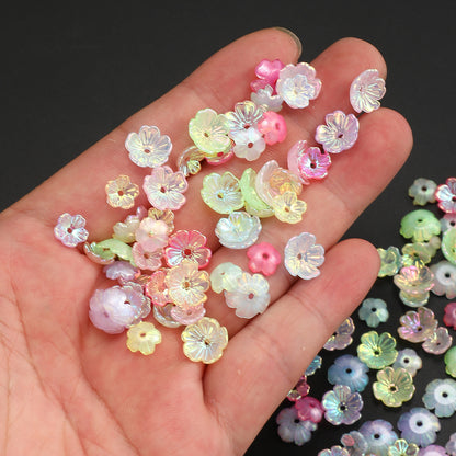 8/11mm Five Petal Acrylic Flower Beads