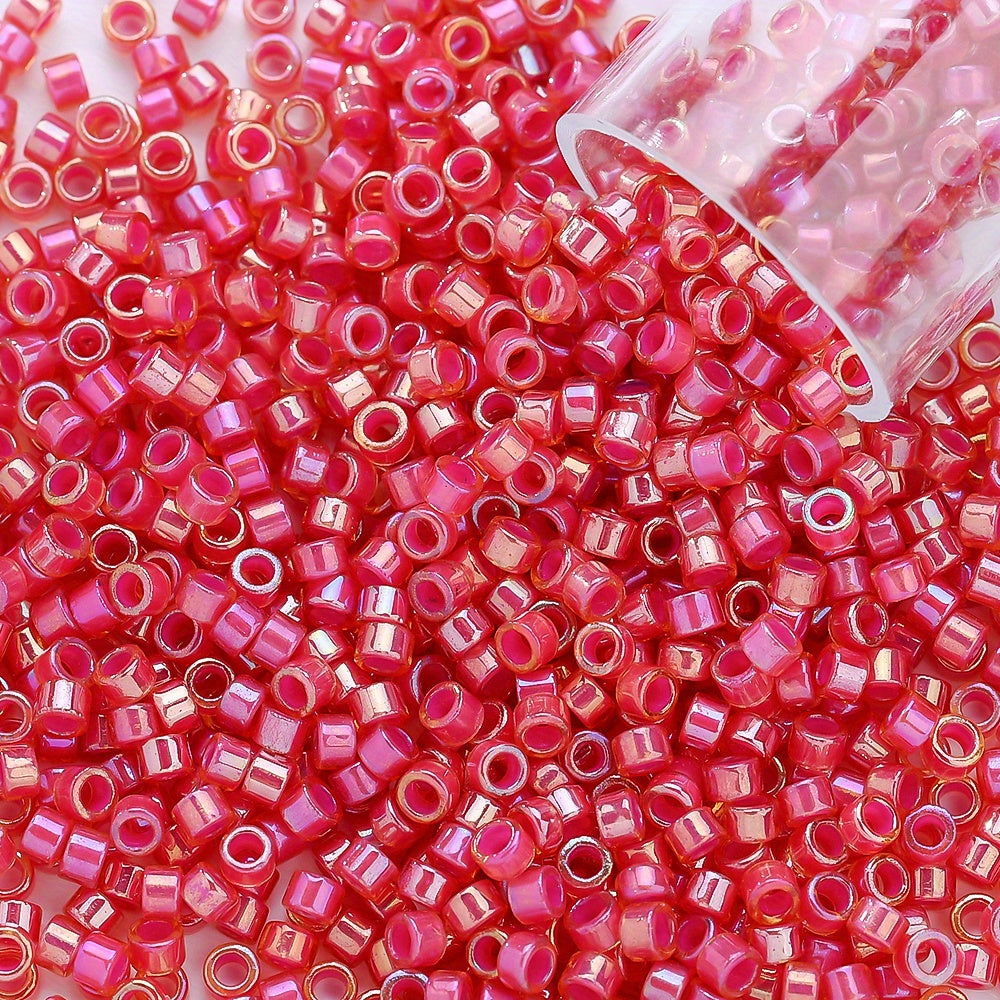 10g/bag 2.5mm Fantasy Dyed Core Triangle Glass Seed Beads