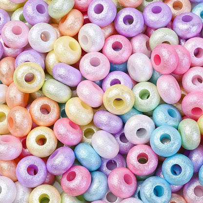 300pcs Large Hole European Acrylic Beads