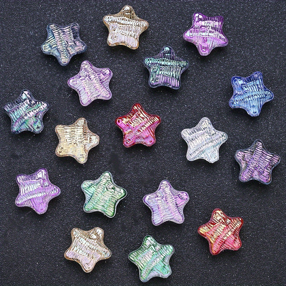 19mm Acrylic Starfish Water Ripple Beads
