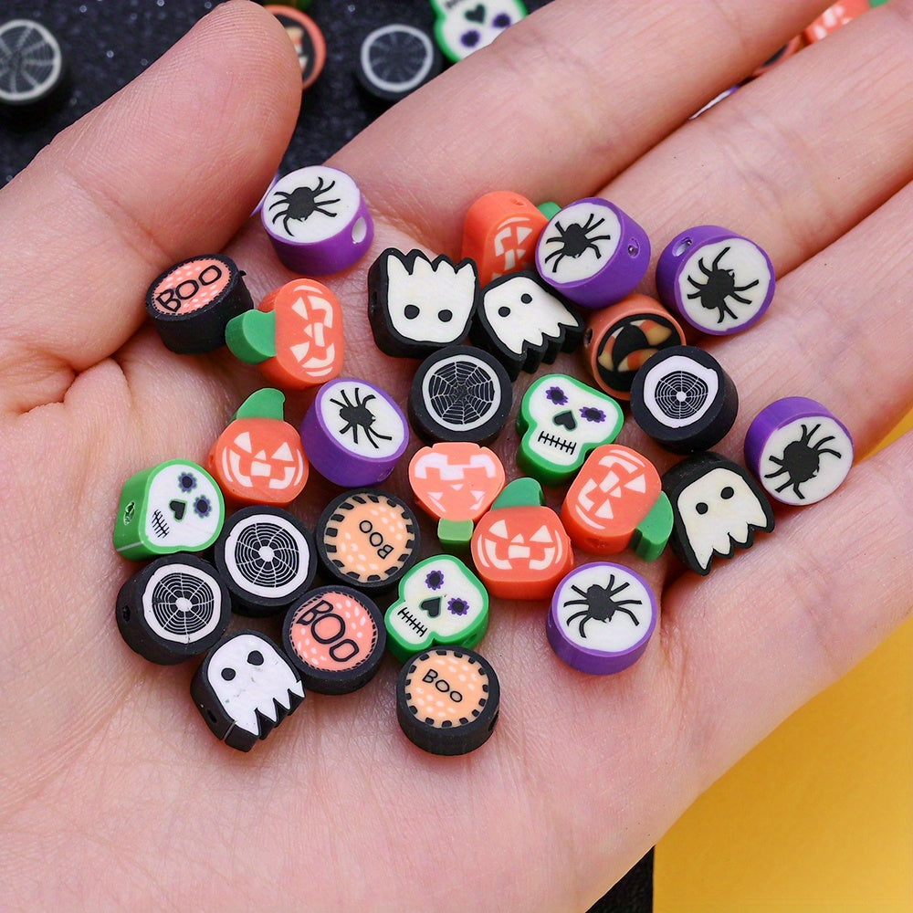 500pcs 8-10mm Halloween Soft Clay Spacer Beads