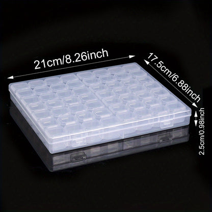 Transparent Plastic Beads Storage Box Set