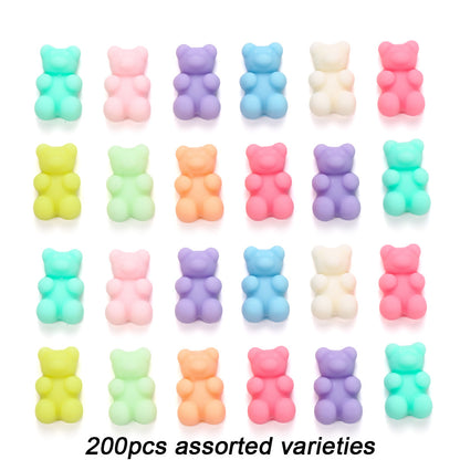 Assorted Bear Acrylic Jewelry Beads