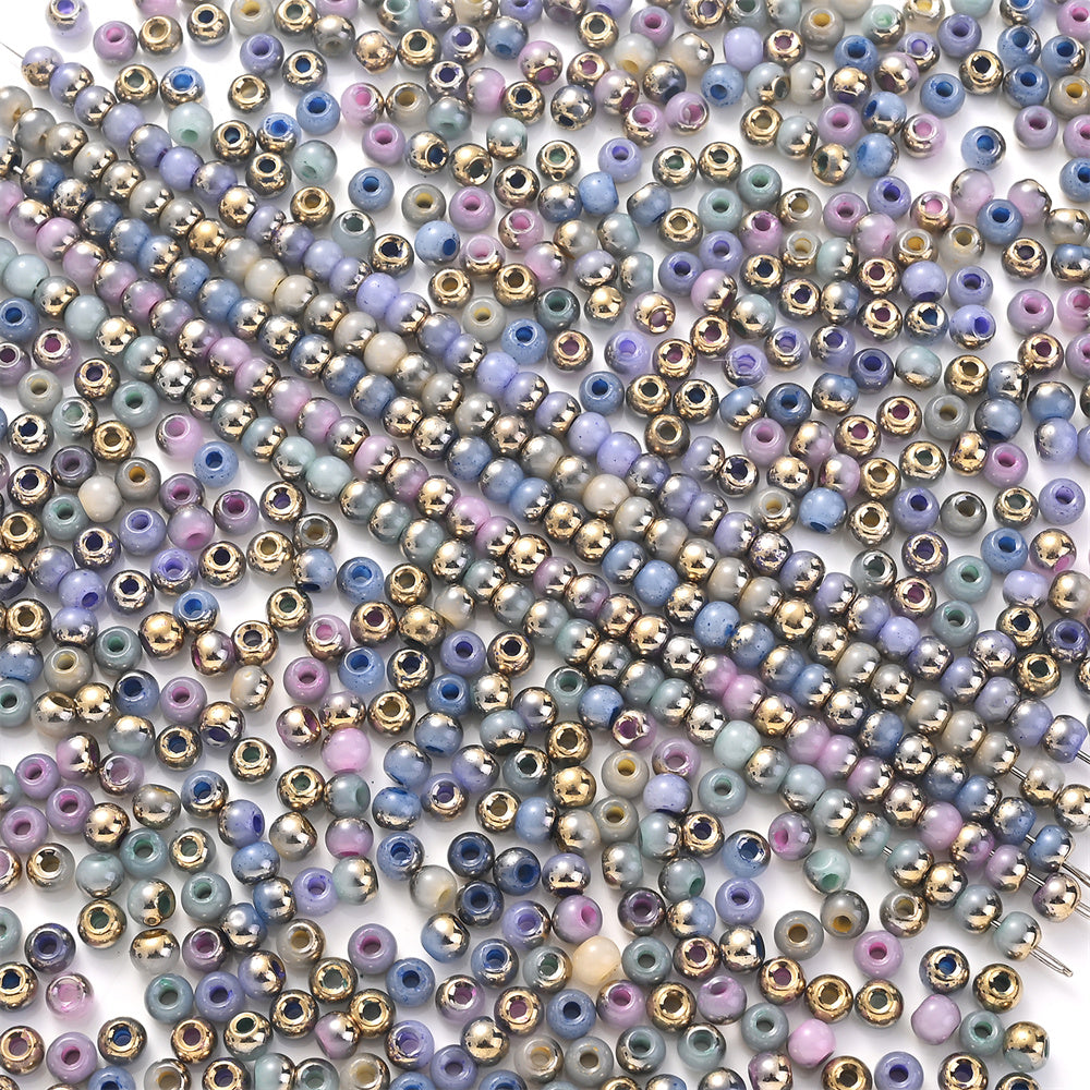 Golden Gradient Glass Seed Beads