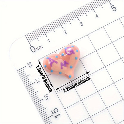 5pcs/set 17x22mm Sweet Heart Acrylic Beads