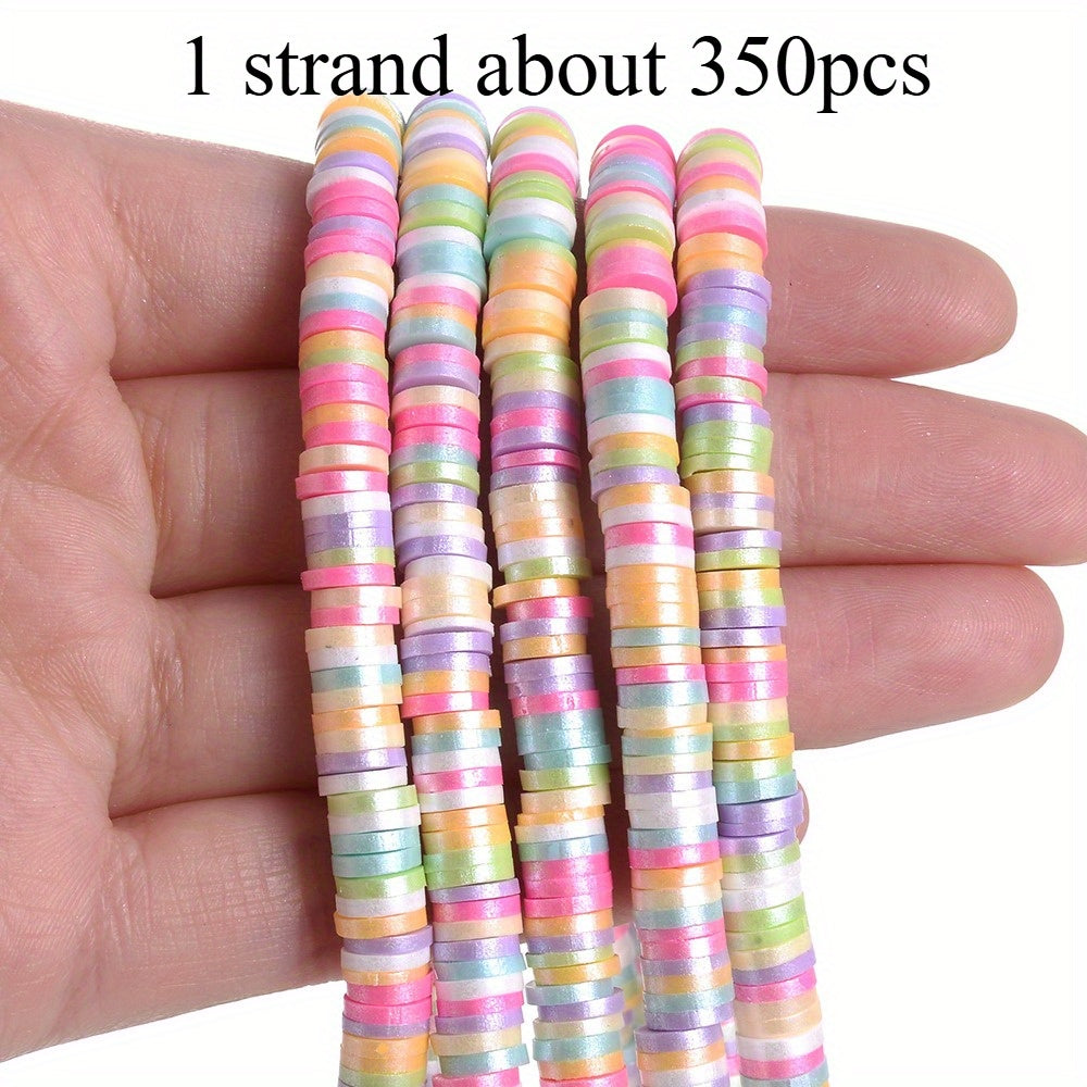 1 Strand 6mm AB Shiny Heishi Clay Beads